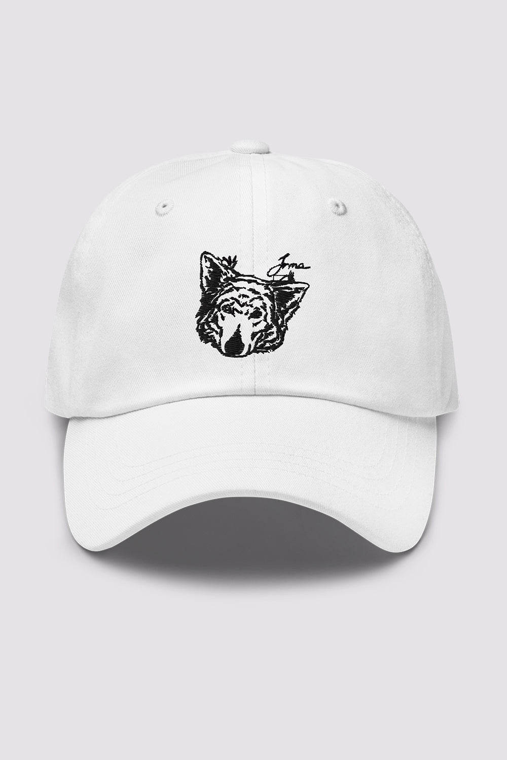 Custom Pet Embroidered Patch Dad Hat White / 1 Pup